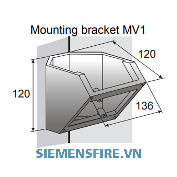Giá đỡ cho đầu báo lửa MV1 tương thích với dòng đầu báo lửa FDF241-9 và FDF221-9, Hệ báo cháy thường